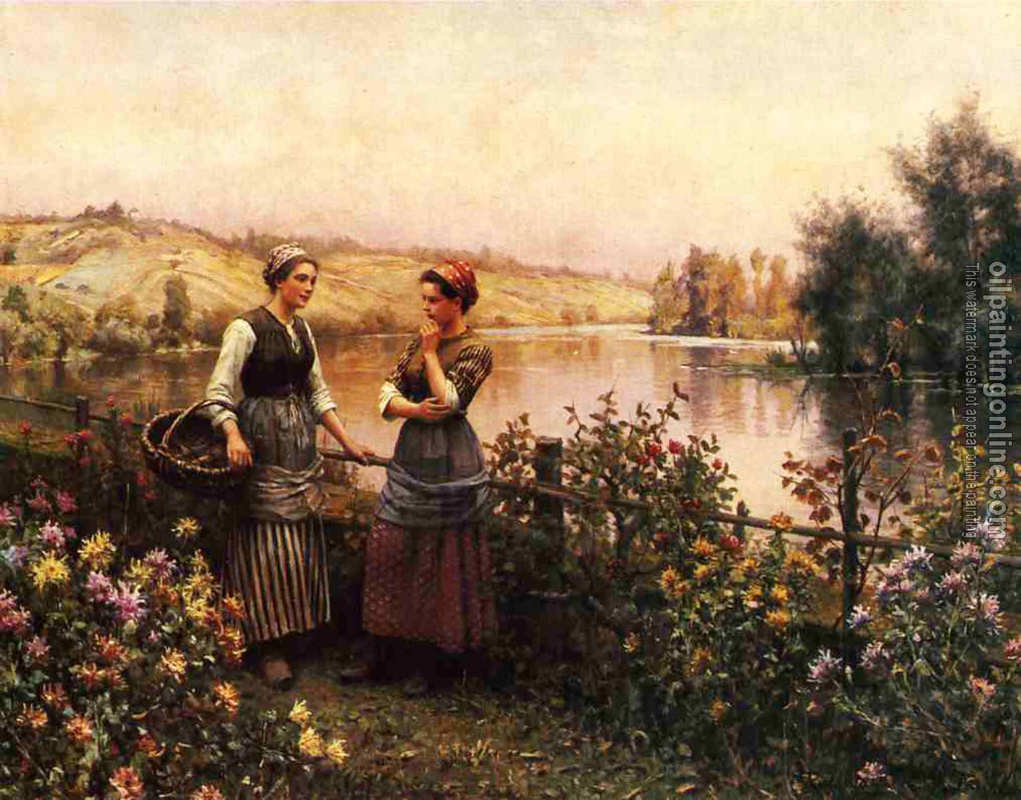 Daniel Ridgway Knight - Stopping for Conversation